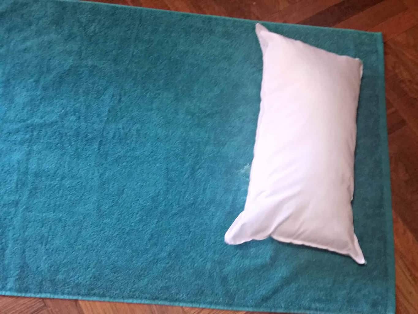 Beach towel with pillow