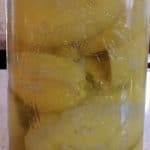 Salt Preserved Lemons in a glass jar