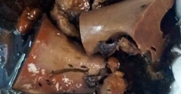 Beef bones in broth