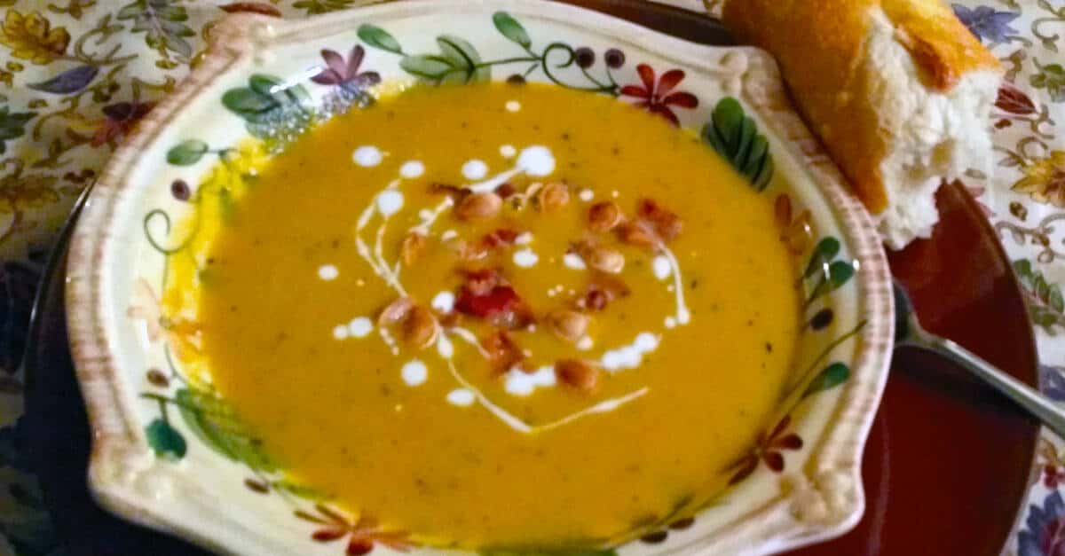 Rich & Savory PumpkinThyme Soup Back to Our Roots