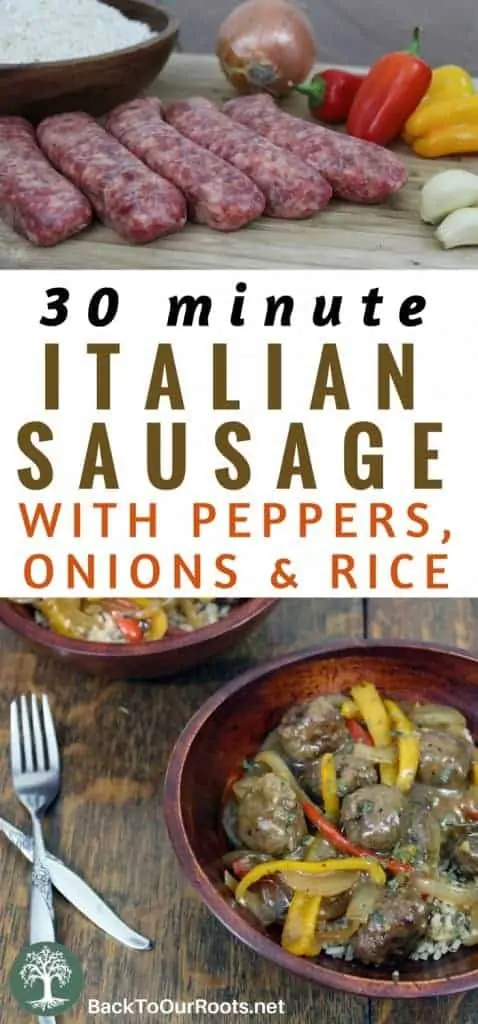 Easy Italian Sausage, Peppers, and Rice ~ Family Approved