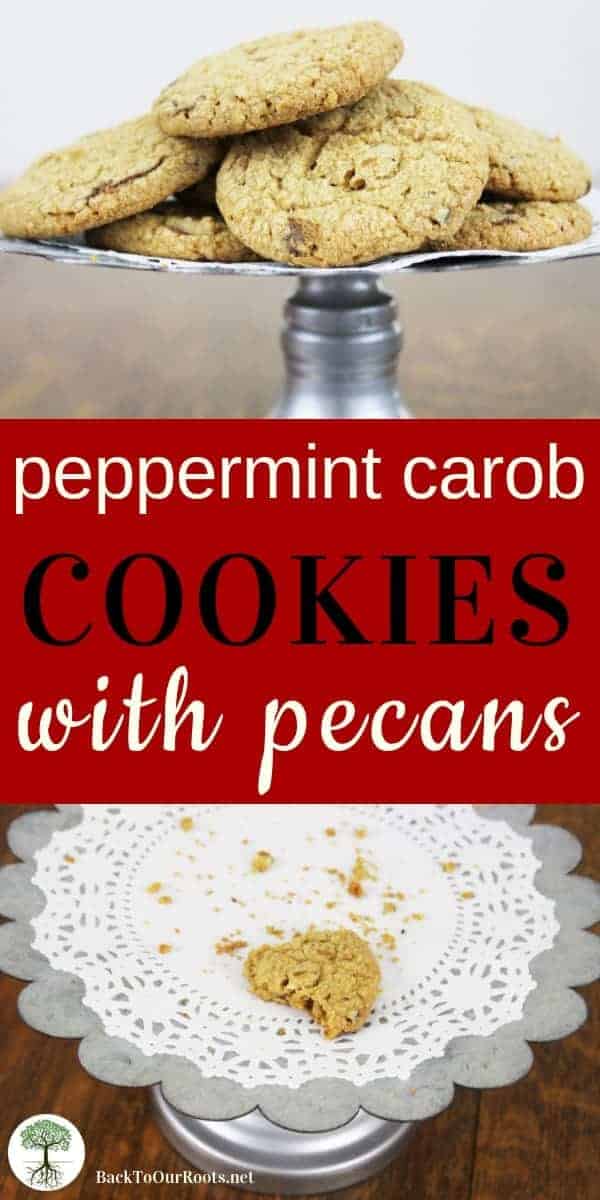 Peppermint Carob Pecan Cookies Pin 3