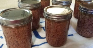 jars of pressure canned hamburger meat